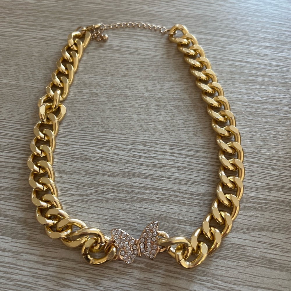 Gold Butterfly Chain Necklace
